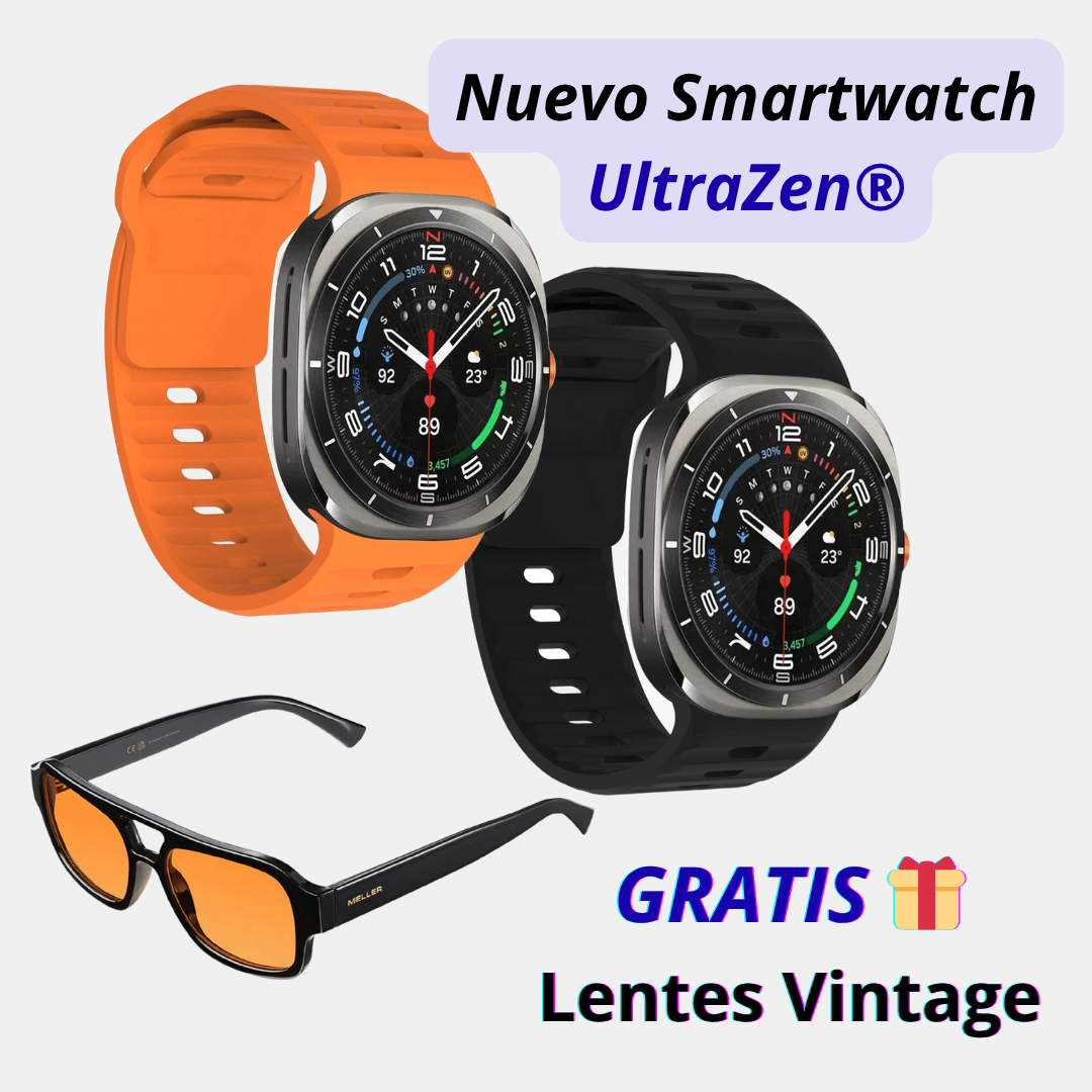 ⌚ Nuevo Reloj Inteligente UltraZen® | GRATIS Lentes Vintage: Mantén tu armonía física y mental